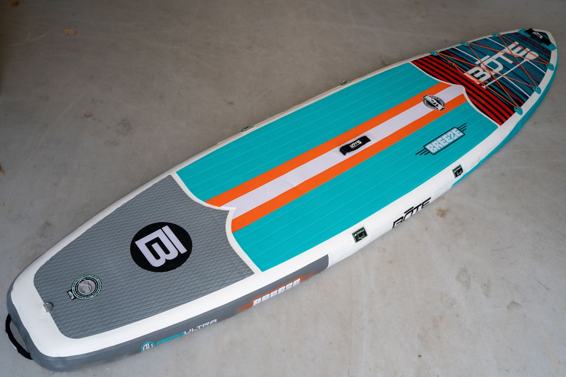 Bote Aero inflatable SUP on flat water
