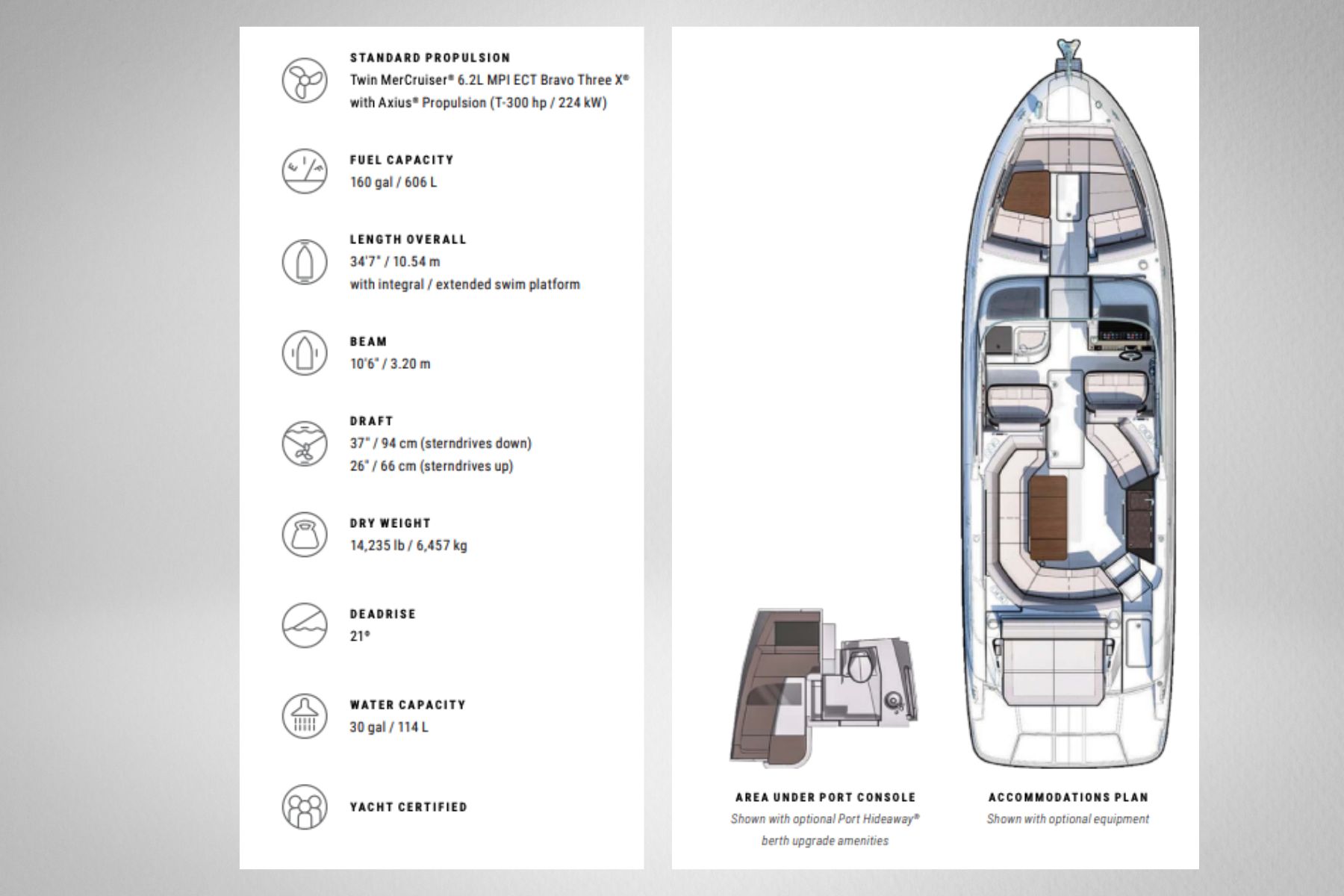 Sea ray slx 350 features