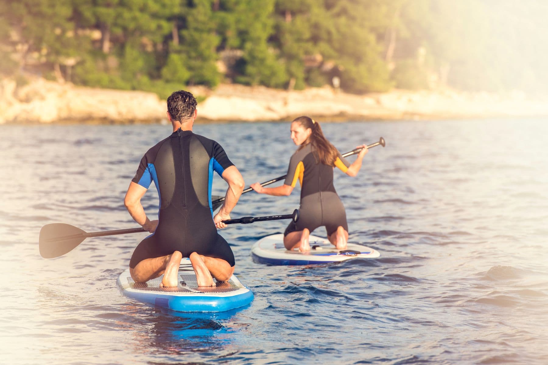 Tips For Beginner Paddle Boarding Kneeling On Board