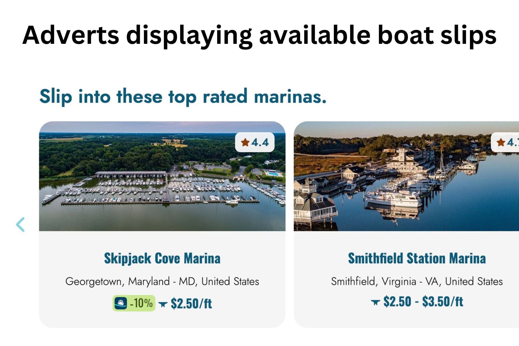 How to find a boat slip adverts